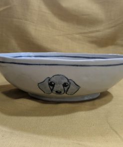 Alternative view of 楕円鉢　ダックスフンド 茶