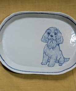 だ円皿　アメリカンコッカスパニエル