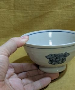 飯碗(中)　黒パグ - 画像 (3)