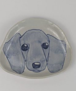顔皿　ダックス　茶