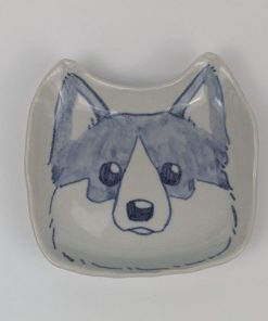 顔皿　コーギー