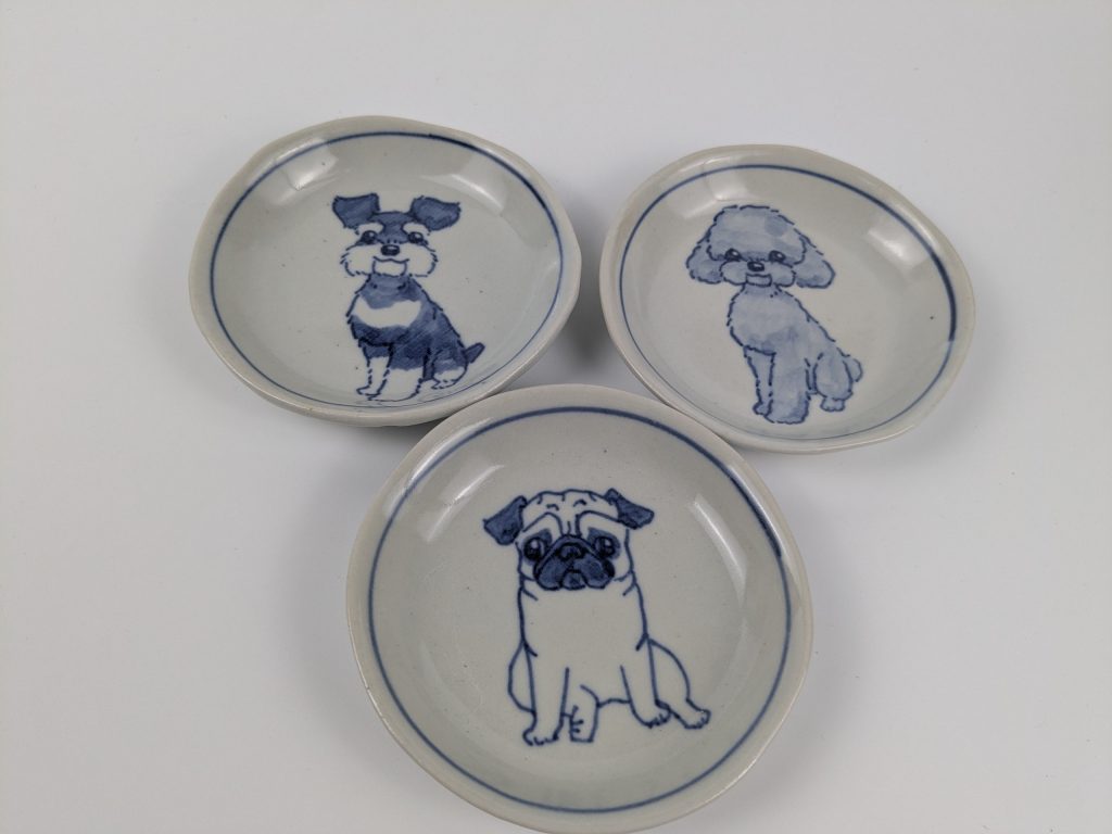 犬の豆皿 3枚セット|パグ・シュナウザー・トイプードル - 画像 (3)