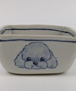 Alternative view of 四角鉢(小)　トイプードル