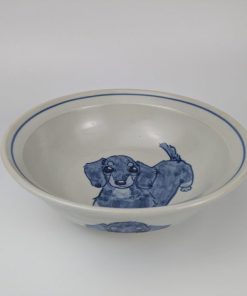 スープ碗　ダックスフンドブラックタン