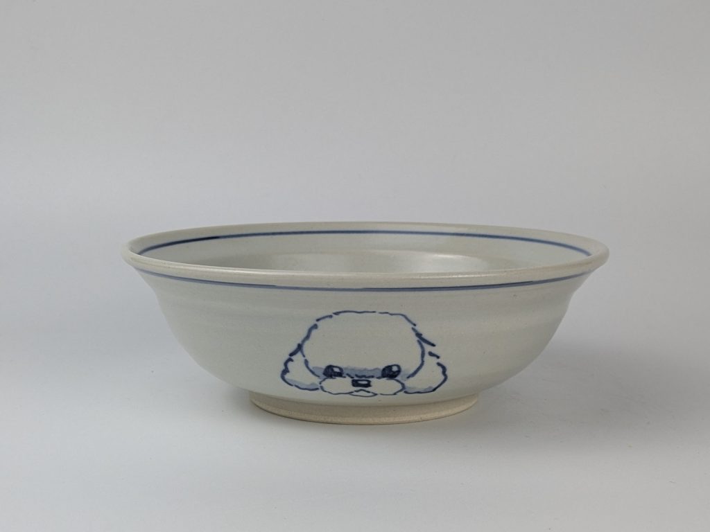 スープ碗 トイプードル白 - 画像 (2)