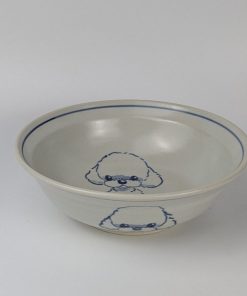 スープ碗　トイプードル白