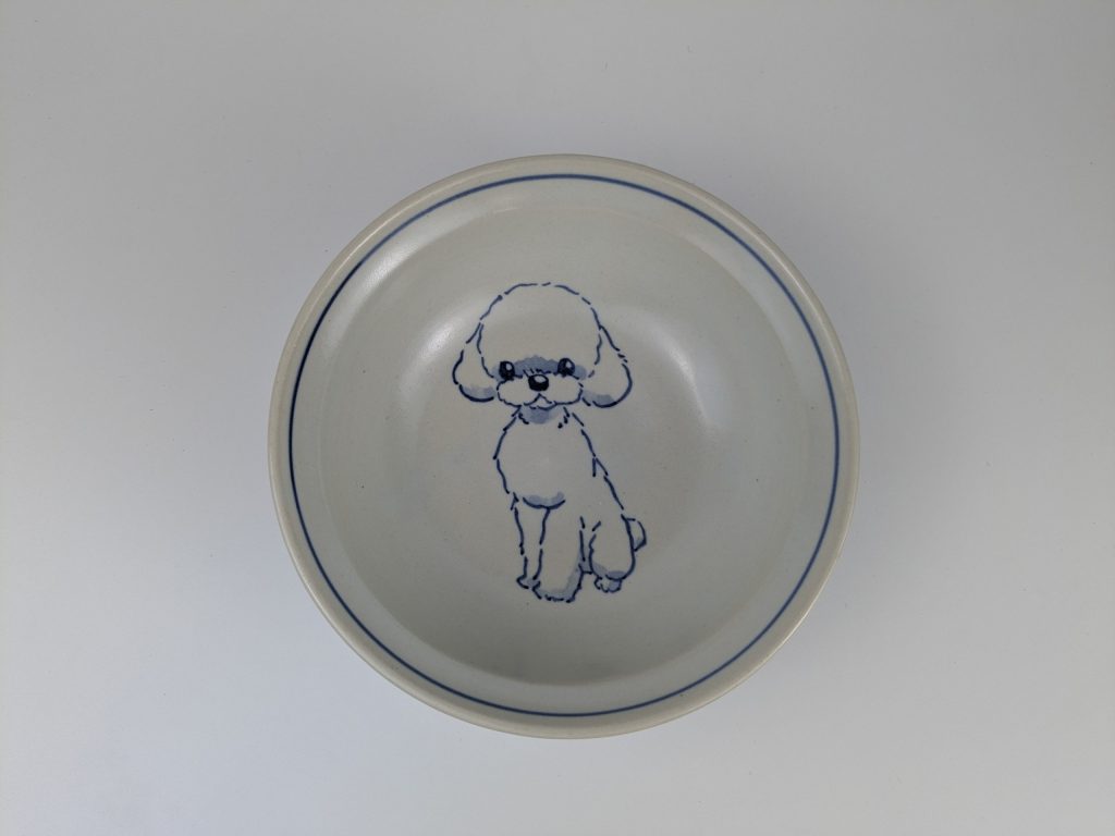 スープ碗 トイプードル白 - 画像 (3)